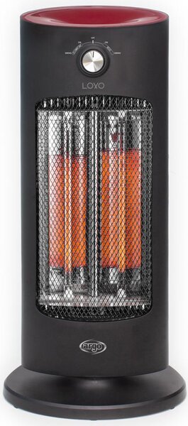 Argo Stufa elettrica al Carbonio Potenza 800 Watt 2 Livelli di potenza colore Nero Rosso - LOXO