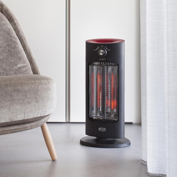 Argo Stufa elettrica al Carbonio Potenza 800 Watt 2 Livelli di potenza colore Nero Rosso - LOXO