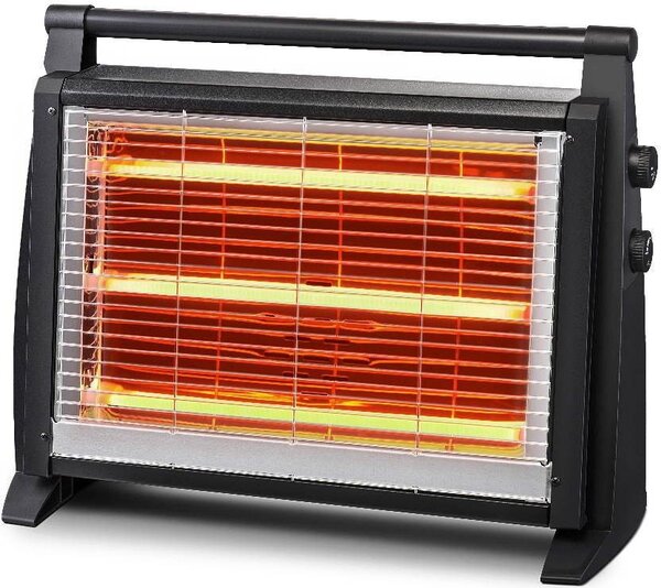 Kumtel Stufa Elettrica al Quarzo Potenza 1800W Antiribaltamento con Termostato Regolabile - LX-2831