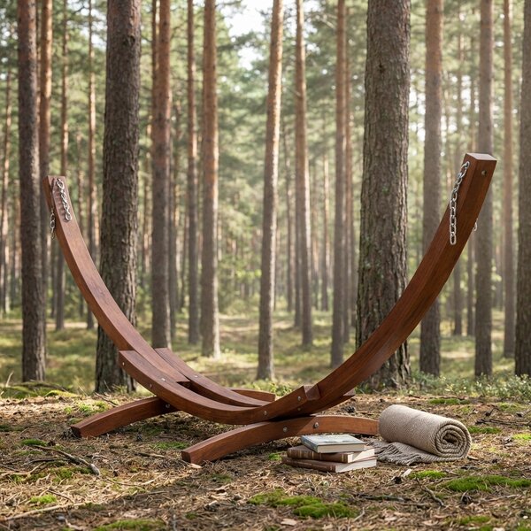 Giardini del Re Supporto per Amaca da Giardino Doppia in Legno di Larice cm 410x120x130
