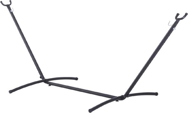 VivaGarden Supporto per Amaca da Giardino in Metallo 280x120x110 cm Portata 150 Kg colore Nero