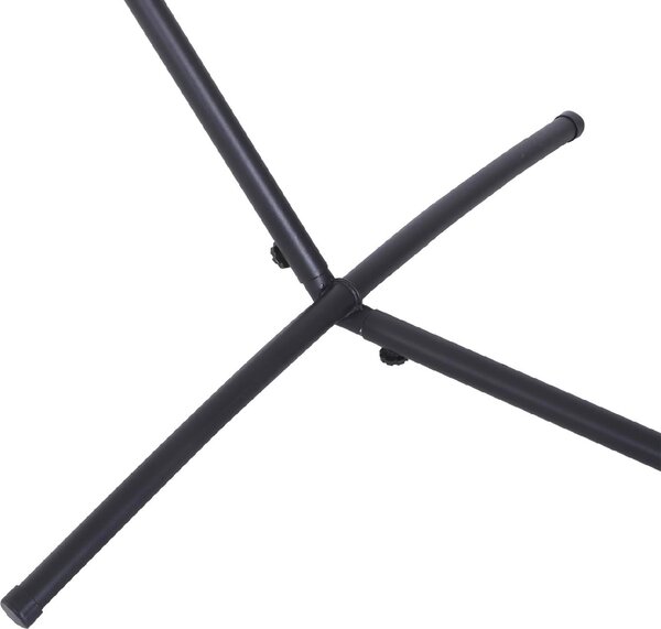 VivaGarden Supporto per Amaca da Giardino in Metallo 280x120x110 cm Portata 150 Kg colore Nero