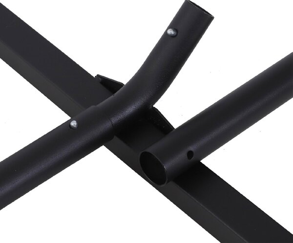 VivaGarden Supporto per Amaca da Giardino in Metallo cm 360x92x115 Portata 150 Kg colore Nero