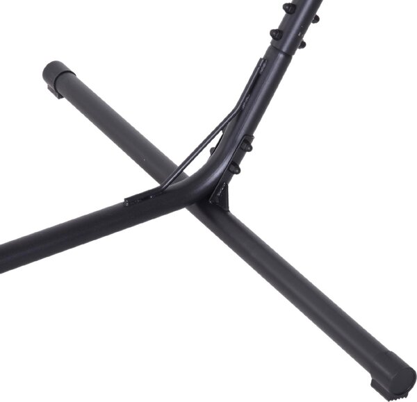 VivaGarden Supporto per Amaca da Giardino in Metallo 308/380x108x120 cm Portata 150 Kg colore Nero