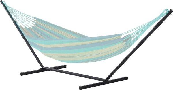 VivaGarden Supporto per Amaca da Giardino in Metallo cm 360x92x115 Portata 150 Kg colore Nero