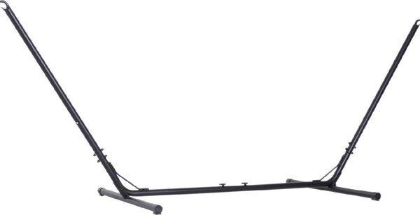 VivaGarden Supporto per Amaca da Giardino in Metallo 308/380x108x120 cm Portata 150 Kg colore Nero