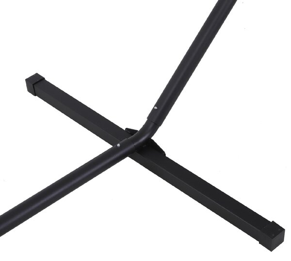 VivaGarden Supporto per Amaca da Giardino in Metallo cm 360x92x115 Portata 150 Kg colore Nero