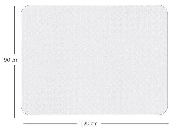 DecHome Tappetino per Sedia Ufficio Salvapavimento Antiscivolo in Plastica 90x120 cm colore Trasparente - A2DH025TRA