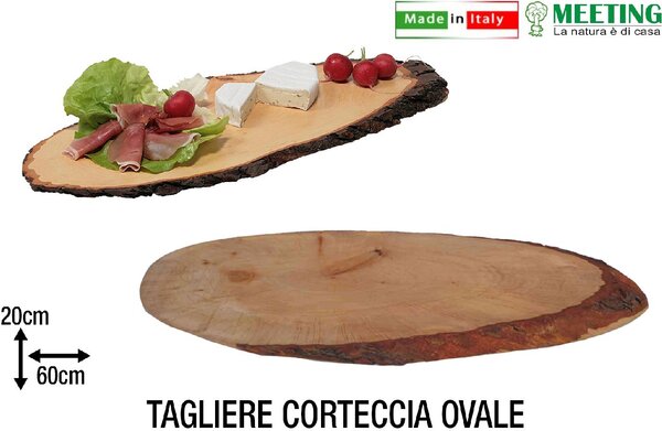 Meeting Tagliere Corteccia Ovale cm 60 - 762