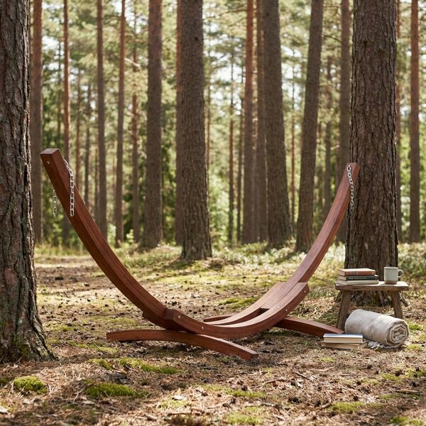 Giardini del Re Supporto per Amaca da Giardino Singola in Legno di Larice cm 316x120x120