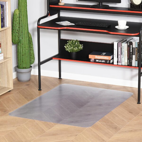 DecHome Tappetino per Sedia Ufficio Salvapavimento Antiscivolo in Plastica 90x120 cm colore Trasparente - A2DH025TRA