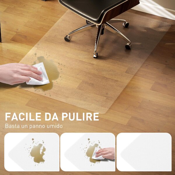 DecHome Tappetino Salvapavimento 100x150 cm in Plastica Trasparente per Sedia da Ufficio - L6541CR