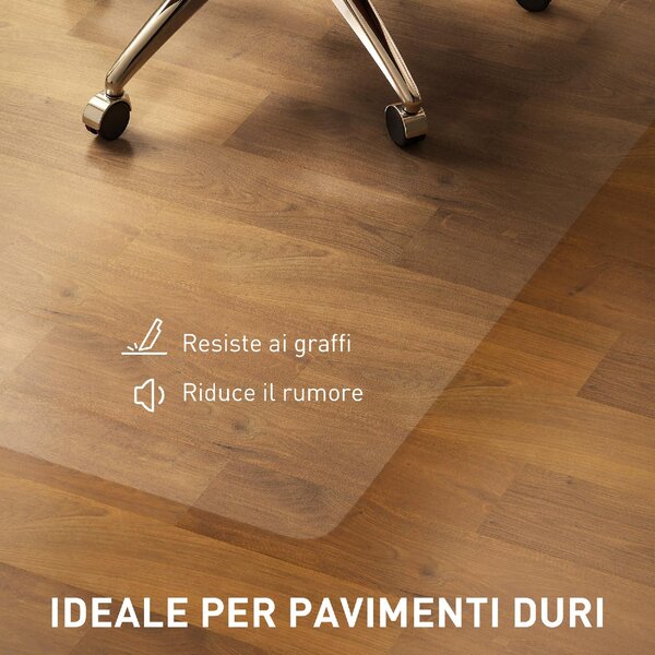 DecHome Tappetino Salvapavimento 120x120 cm in Plastica Trasparente per Sedia da Ufficio - L6552CR