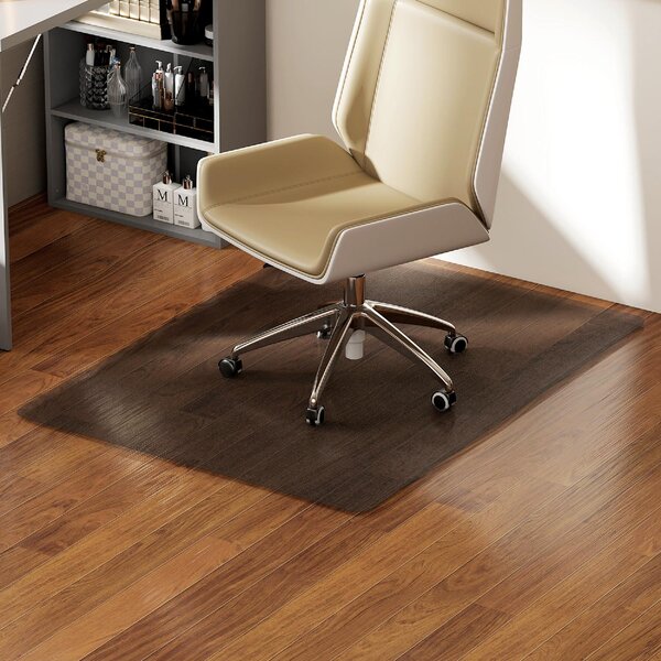 DecHome Tappetino Salvapavimento 120x90 cm in Plastica Nera Trasparente per Sedia da Ufficio - L6563BK