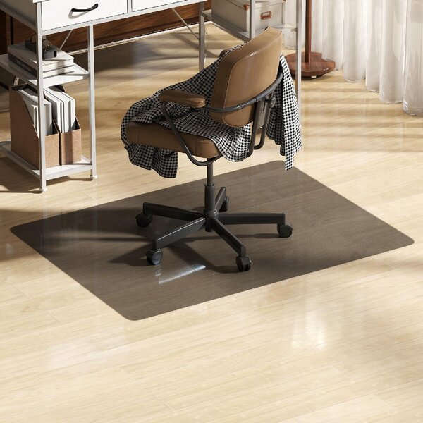 DecHome Tappetino Salvapavimento 120x90 cm in Plastica Nera Trasparente per Sedia da Ufficio - L6563BK