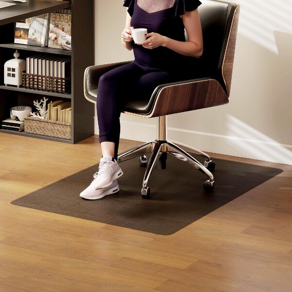 DecHome Tappetino Salvapavimento 120x90 cm in Plastica Nera Trasparente per Sedia da Ufficio - L6563BK