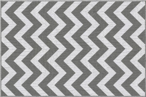 DecHome Tappeto da Esterno Reversibile con Fantasia Geometrica 121x182 cm colore Grigio/Bianco - R3470LG