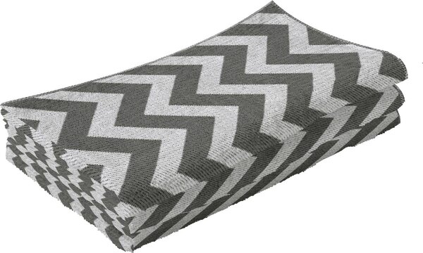 DecHome Tappeto da Esterno Reversibile con Fantasia Geometrica 121x182 cm colore Grigio/Bianco - R3470LG