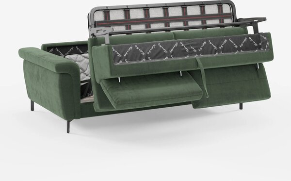 Capri divano letto di design con piedini alti - poggiatesta reclinabil