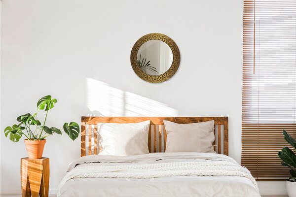 Specchio tondo con decoro Ornamento greco fi 50 cm