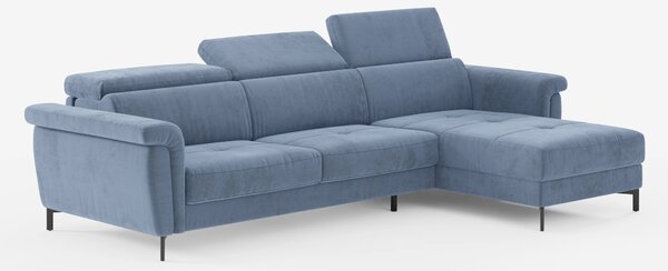 Capri Divano letto angolare con penisola contenitore e poggiatesta rec