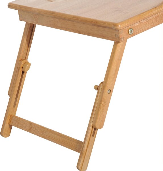 DecHome Tavolino da Letto per PC Pieghevole e Inclinabile con Cassetto 72x35x22-30 cm colore Legno - A311004AO96