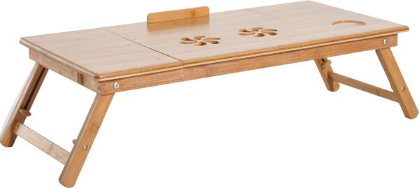 DecHome Tavolino da Letto per PC Pieghevole e Inclinabile con Cassetto 72x35x22-30 cm colore Legno - A311004AO96