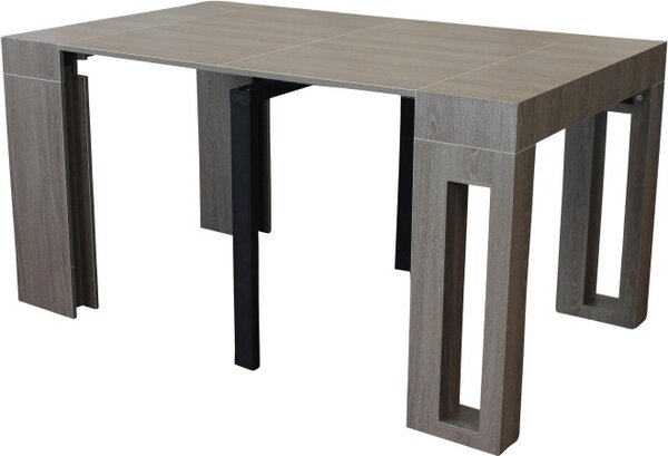 DecHome Tavolo Consolle Allungabile 3 metri Ingresso Design Moderno 45/96/147/198/249/300 x 90x75h cm colore Taupe