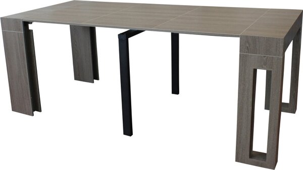 DecHome Tavolo Consolle Allungabile 3 metri Ingresso Design Moderno 45/96/147/198/249/300 x 90x75h cm colore Taupe