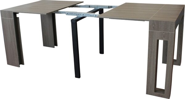 DecHome Tavolo Consolle Allungabile 3 metri Ingresso Design Moderno 45/96/147/198/249/300 x 90x75h cm colore Taupe