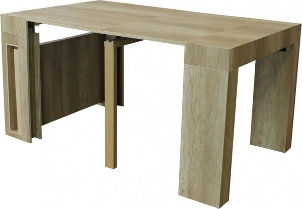 DecHome Tavolo Consolle Allungabile 3 metri Ingresso Design Moderno con Venature Dimensioni 45/96/147/198/249/300 X 90 cm colore Rovere Grigio
