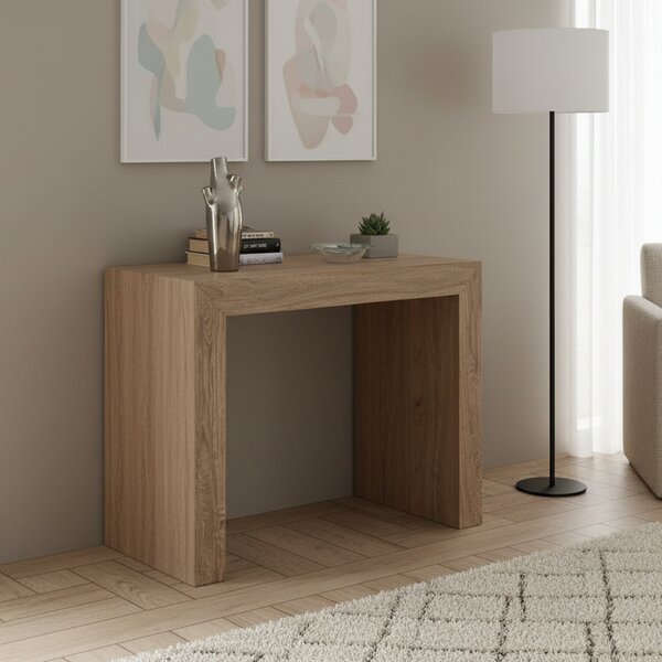 DecHome Tavolo Consolle Allungabile 3 metri Ingresso Design Moderno Dimensioni 50-300x90x76 cm colore Olmo