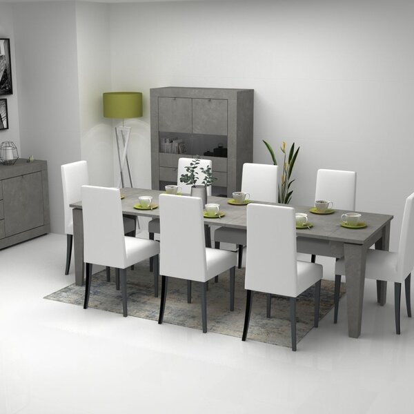 DecHome Tavolo Consolle Allungabile 3 metri Ingresso Design Moderno Dimensioni 90-304x50x76 cm colore Cemento