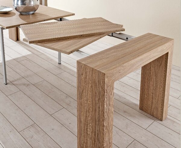 DecHome Tavolo Consolle Allungabile 3 metri Ingresso Design Moderno Dimensioni 50-300x90x76 cm colore Olmo