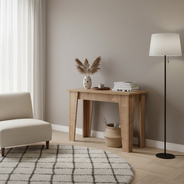 DecHome Tavolo Consolle Allungabile 3 metri Ingresso Design Moderno Dimensioni 90-304x50x76 cm colore Rovere