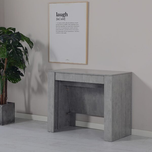 DecHome Tavolo Consolle Allungabile 3 metri Ingresso Design Moderno Dimensioni 50-300x90x76 cm colore Grigio Cemento
