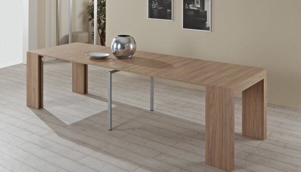 DecHome Tavolo Consolle Allungabile 3 metri Ingresso Design Moderno Dimensioni 50-300x90x76 cm colore Olmo