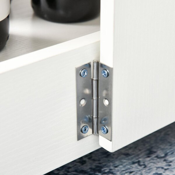 DecHome Tavolo Consolle Allungabile Ingresso Design Moderno a Ribalta Dimensioni 118x80x72 colore Bianco Legno