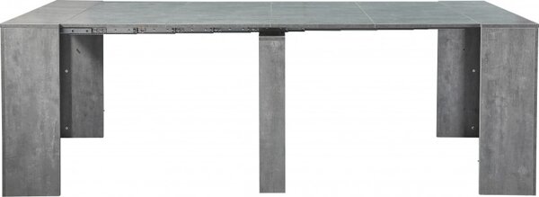 DecHome Tavolo Consolle Allungabile 3 metri Ingresso Design Moderno Effetto Cemento 50/100/150/200/250/300 X 90 cm colore Grigio