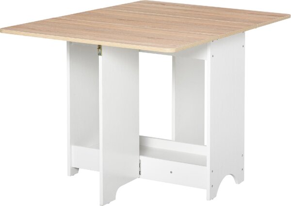 DecHome Tavolo Consolle Allungabile Ingresso Design Moderno a Ribalta Dimensioni 118x80x72 colore Bianco Legno