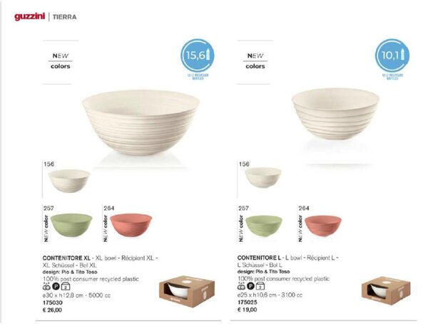 Antipastiera, Tierra 3 scomparti Dimensioni 29,5x21,4xh 5,2 cm Post Consumed Recycled Poliestereastic, Terracotta
