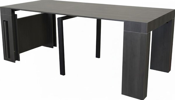 DecHome Tavolo Consolle Allungabile 3 metri Ingresso Design Moderno Effetto Legno 45/96/147/198/249/300 X 90 cm colore Antracite