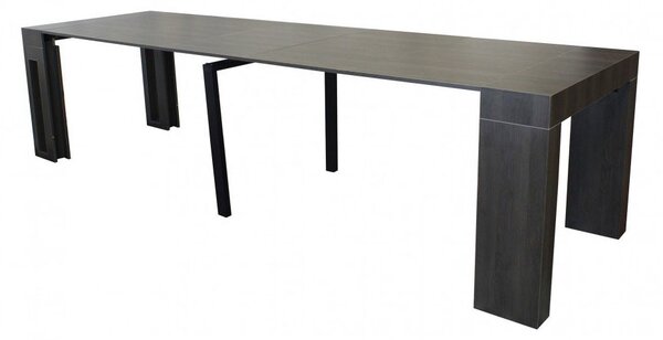 DecHome Tavolo Consolle Allungabile 3 metri Ingresso Design Moderno Effetto Legno 45/96/147/198/249/300 X 90 cm colore Antracite