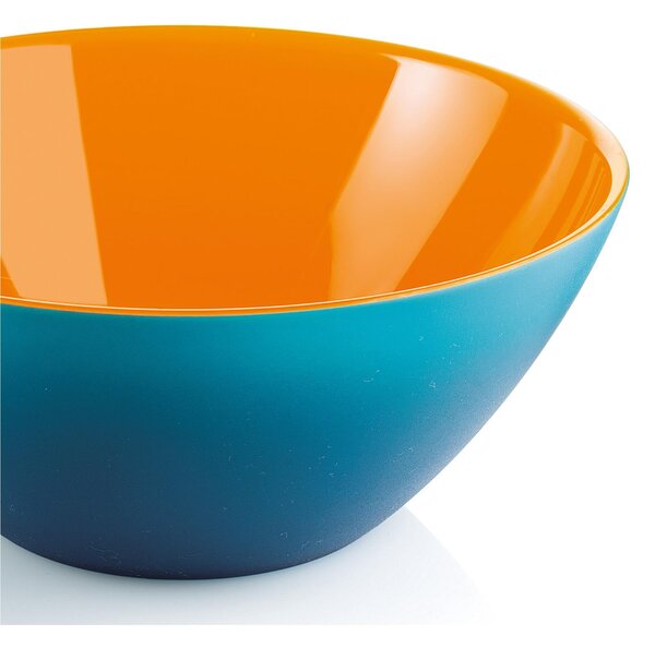 Ciotole contenitore Bicolore Medio 20xh8.5 cm - 1150 cc My Fusion Azzurro bianco Arancio