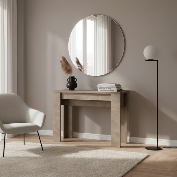 DecHome Tavolo Consolle Allungabile Ingresso Design Moderno con 4 Prolunghe Dimensioni 78,5-252x54x78 cm colore Rovere