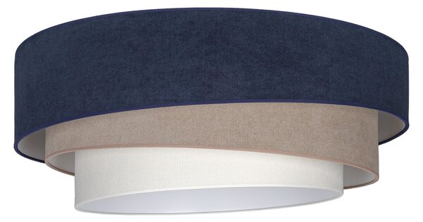 Plafoniera Duolla, Trio, Blu, Cucina, Tessuto / Tessile, Giovanile