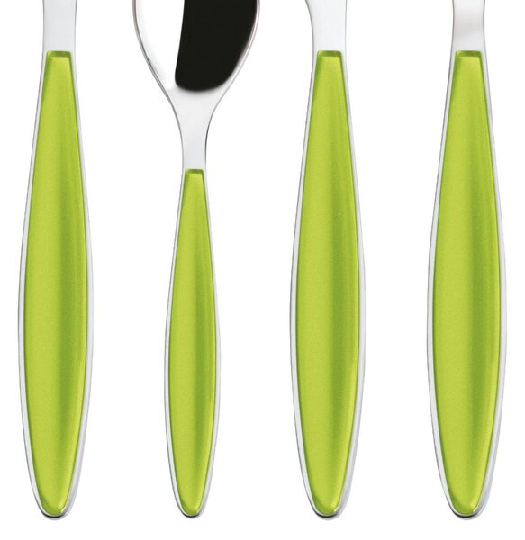 Posate Feeling 24 pezzi Colore Verde Mela in acciaio inox 18/10 AISI 420 di Altissima qualit� lavabili in lavastoviglie