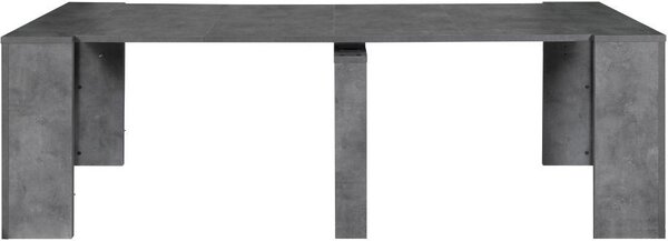 DecHome Tavolo Consolle Allungabile Ingresso Design Moderno con 4 Prolunghe Dimensioni 78,5-252x54x78 cm colore Cemento