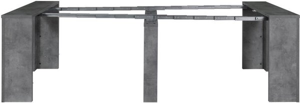 DecHome Tavolo Consolle Allungabile Ingresso Design Moderno con 4 Prolunghe Dimensioni 78,5-252x54x78 cm colore Cemento