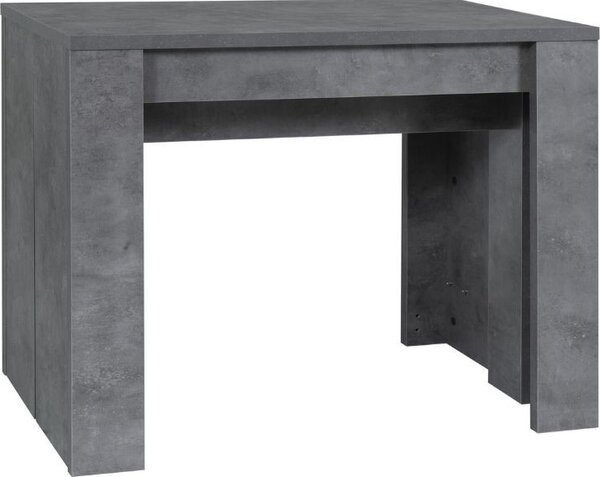 DecHome Tavolo Consolle Allungabile Ingresso Design Moderno con 4 Prolunghe Dimensioni 78,5-252x54x78 cm colore Cemento